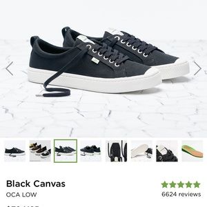 Cariuma OCA low signature sneakers in black and white